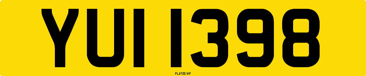 YUI 1398 Number Plate