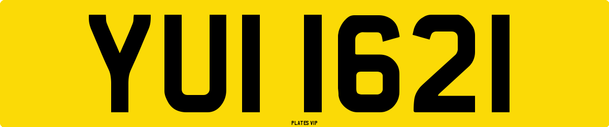 YUI 1621 Number Plate