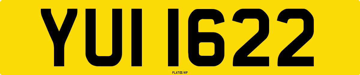 YUI 1622 Number Plate