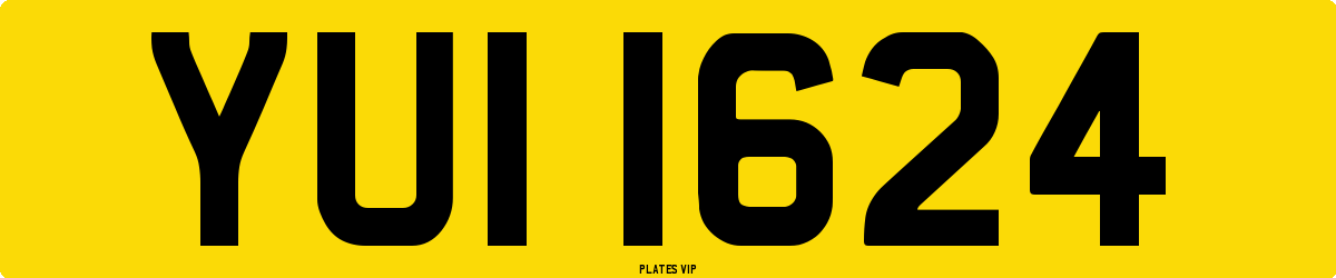 YUI 1624 Number Plate