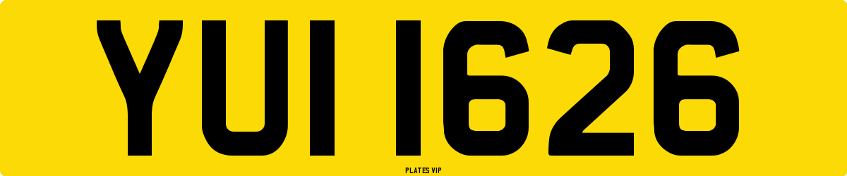 YUI 1626 Number Plate