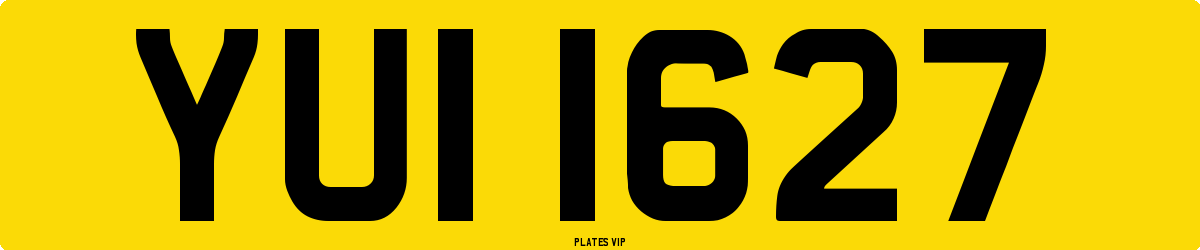 YUI 1627 Number Plate