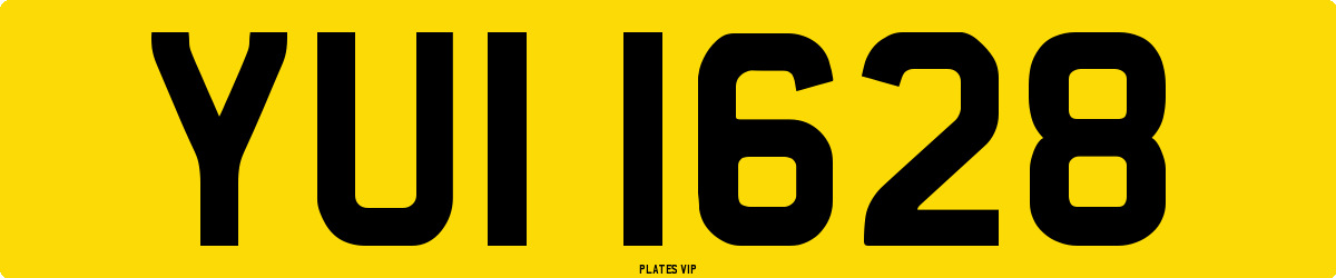 YUI 1628 Number Plate