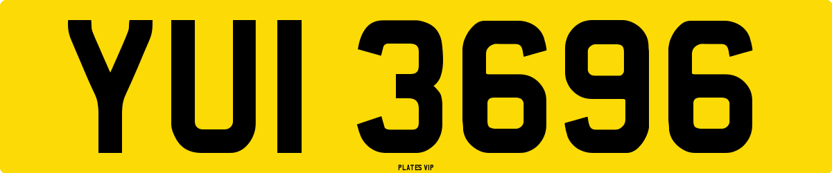 YUI 3696 Number Plate