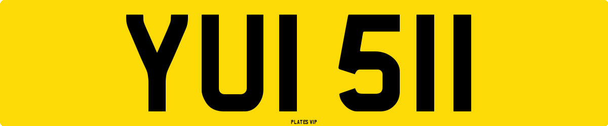 YUI 511 Number Plate