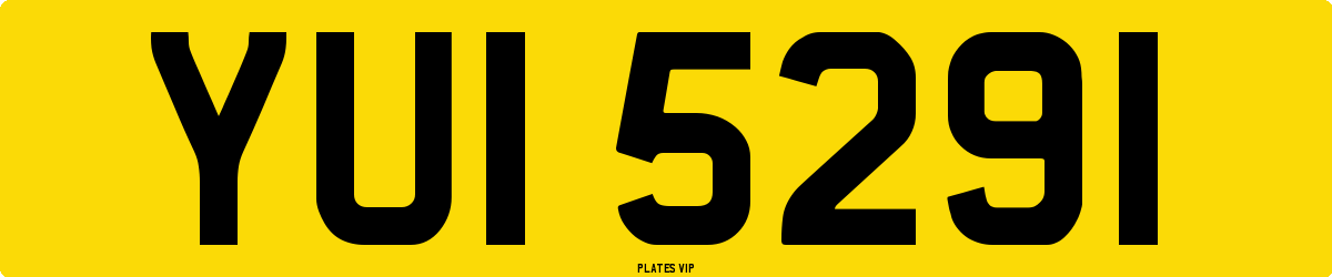 YUI 5291 Number Plate