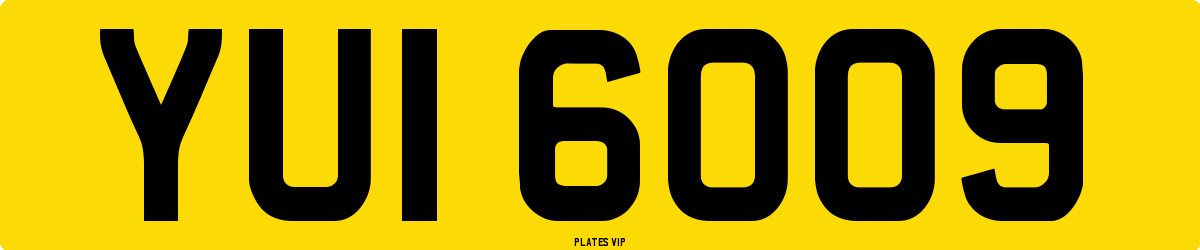 YUI 6009 Number Plate