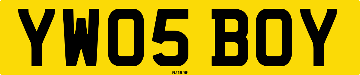 YW05 BOY Number Plate