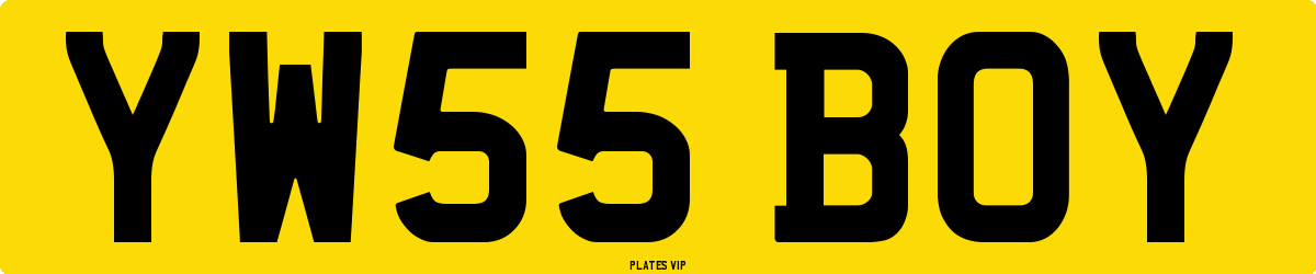 YW55 BOY Number Plate