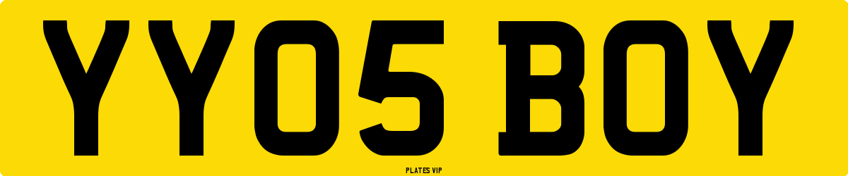 YY05 BOY Number Plate
