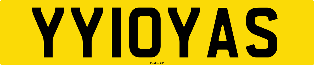 YY10YAS Number Plate