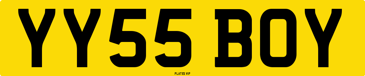 YY55 BOY Number Plate