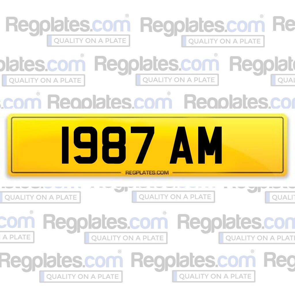 1987 AM Dateless Number Plate For Sale Buy Now Plates VIP